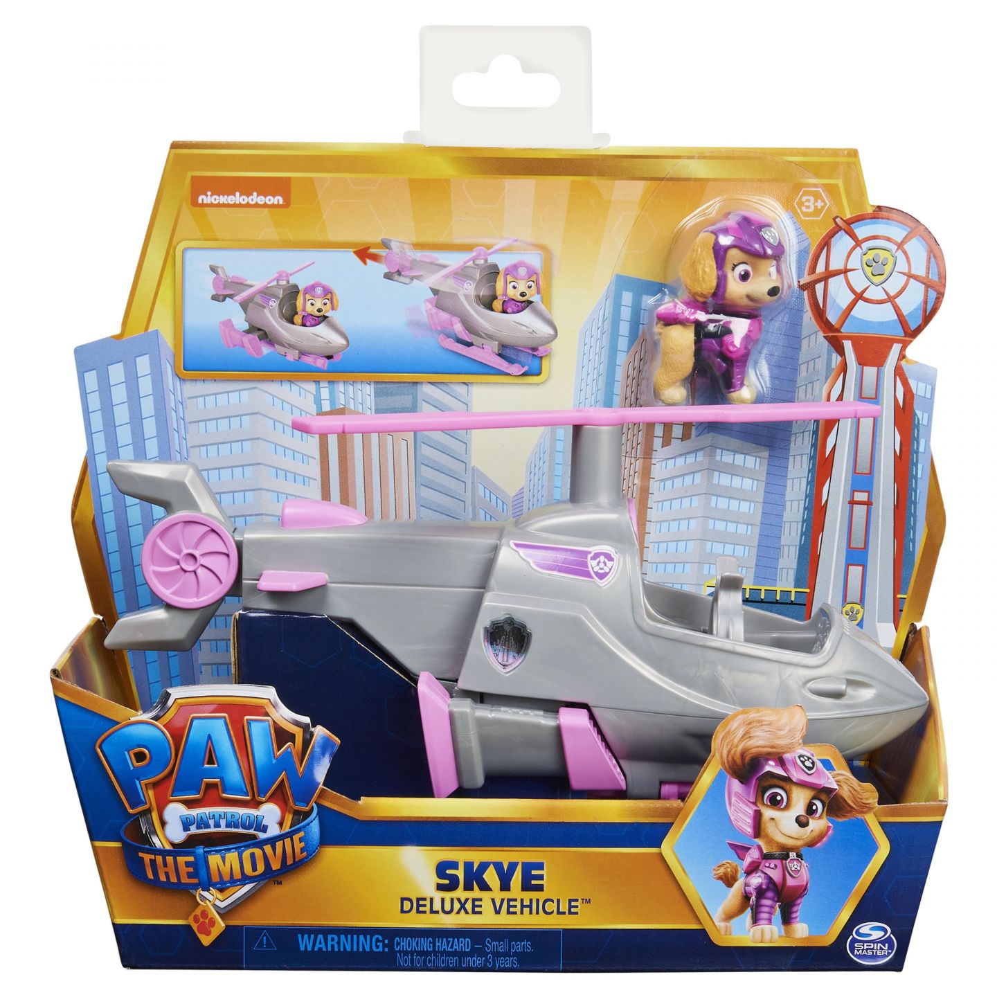 PAW Patrol De Film - Deluxe-speelgoedvliegtuig met verzamelfiguur van Skye