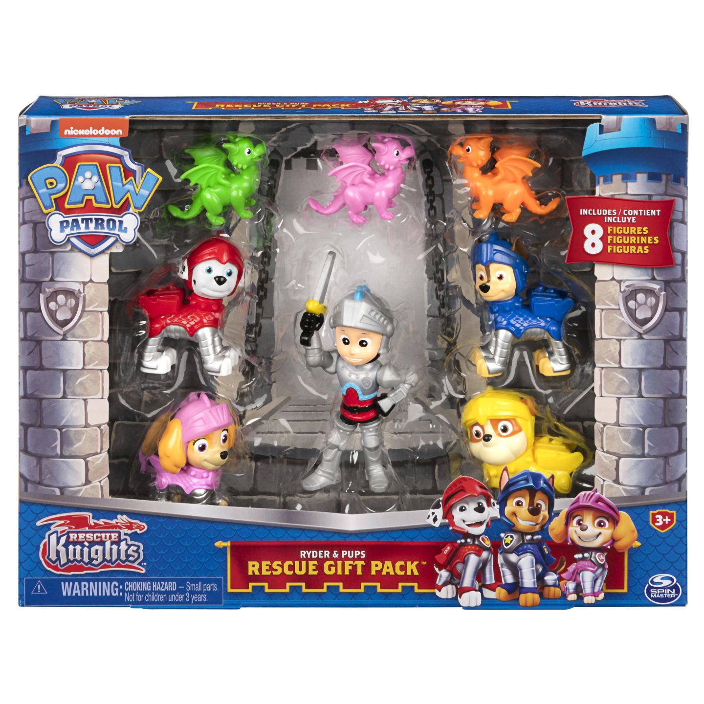 PAW Patrol Rescue Knights - Ryder & Pups Cadeauset met 8 actiefiguren